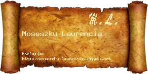 Moseszku Laurencia névjegykártya